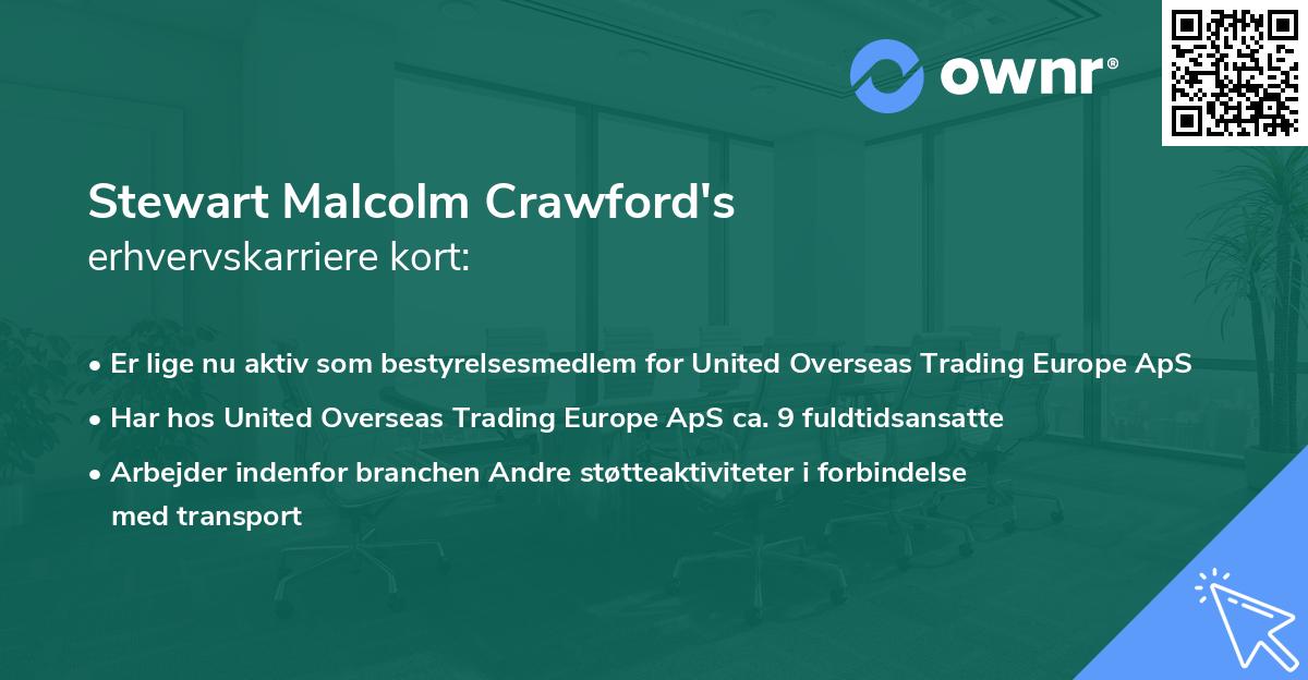 Stewart Malcolm Crawford's erhvervskarriere kort