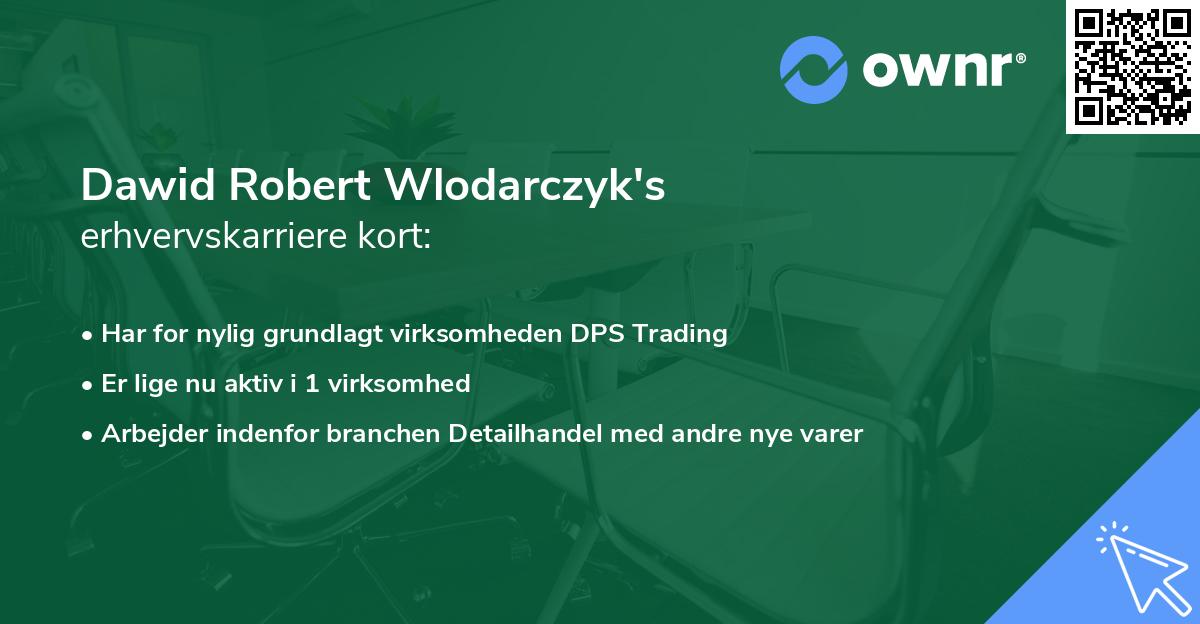 Dawid Robert Wlodarczyk's erhvervskarriere kort