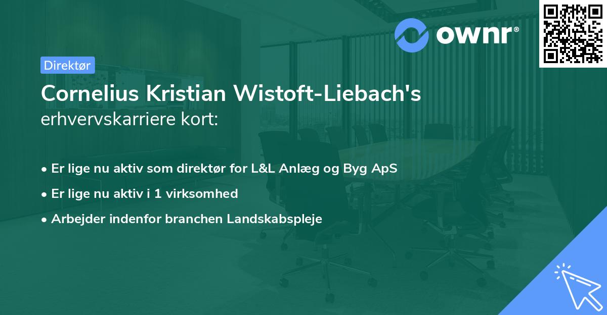 Cornelius Kristian Wistoft-Liebach's erhvervskarriere kort