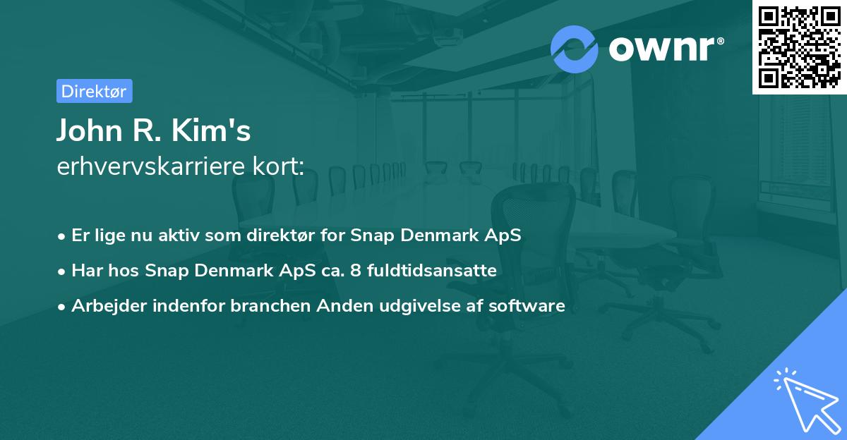 John R. Kim's erhvervskarriere kort