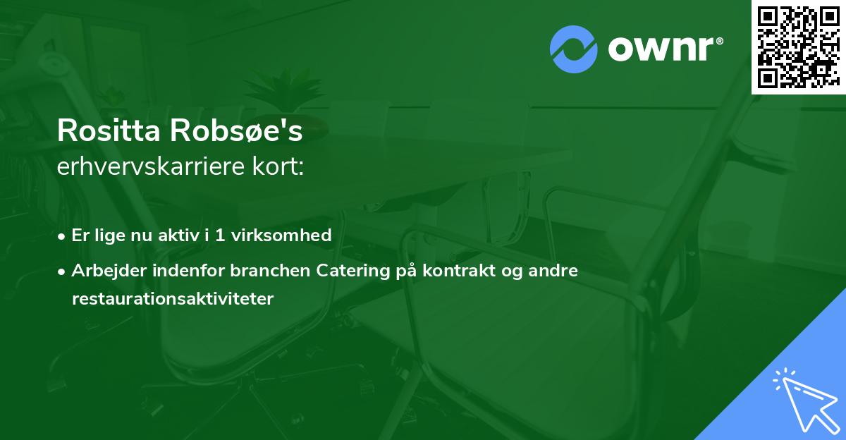 Rositta Robsøe's erhvervskarriere kort