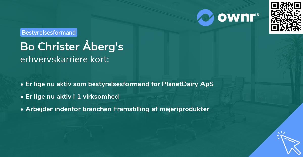 Bo Christer Åberg's erhvervskarriere kort