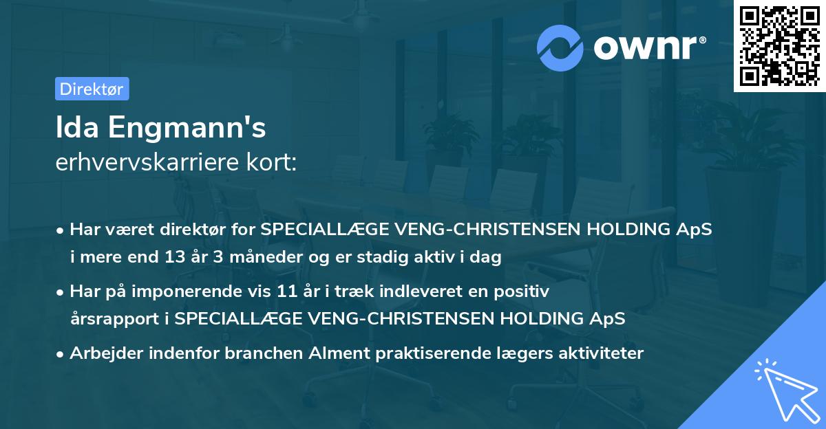 Ida Engmann's erhvervskarriere kort