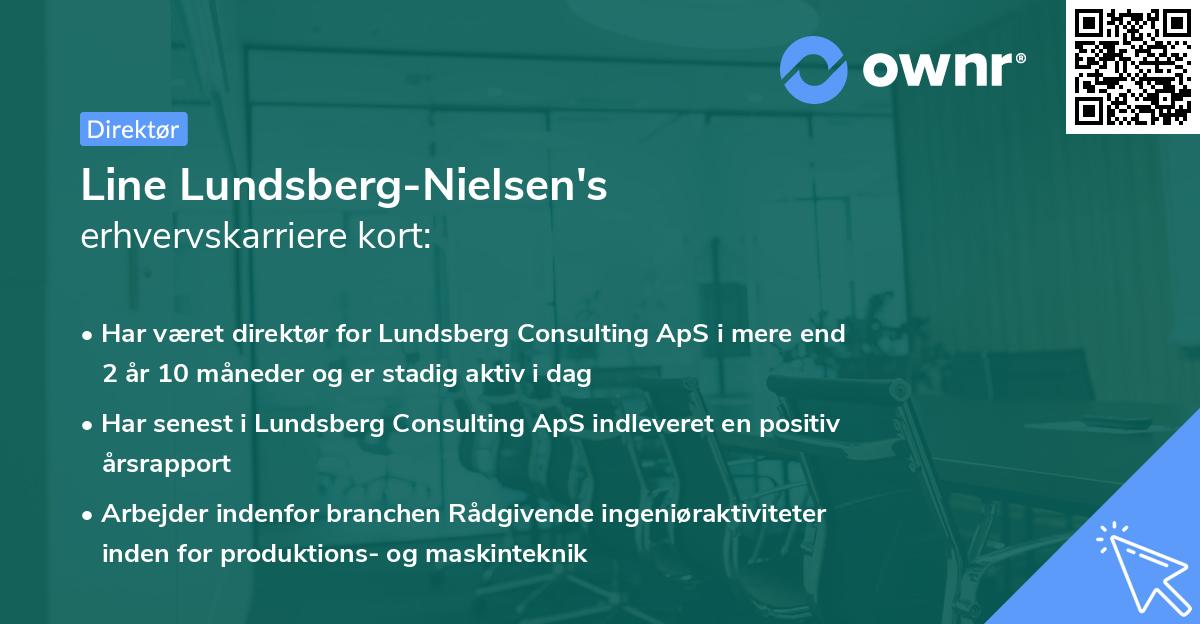 Line Lundsberg-Nielsen's erhvervskarriere kort