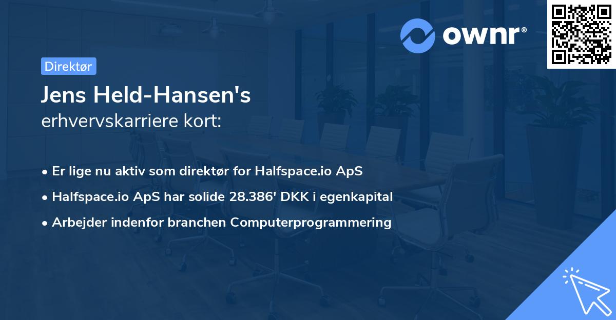 Jens Held-Hansen's erhvervskarriere kort