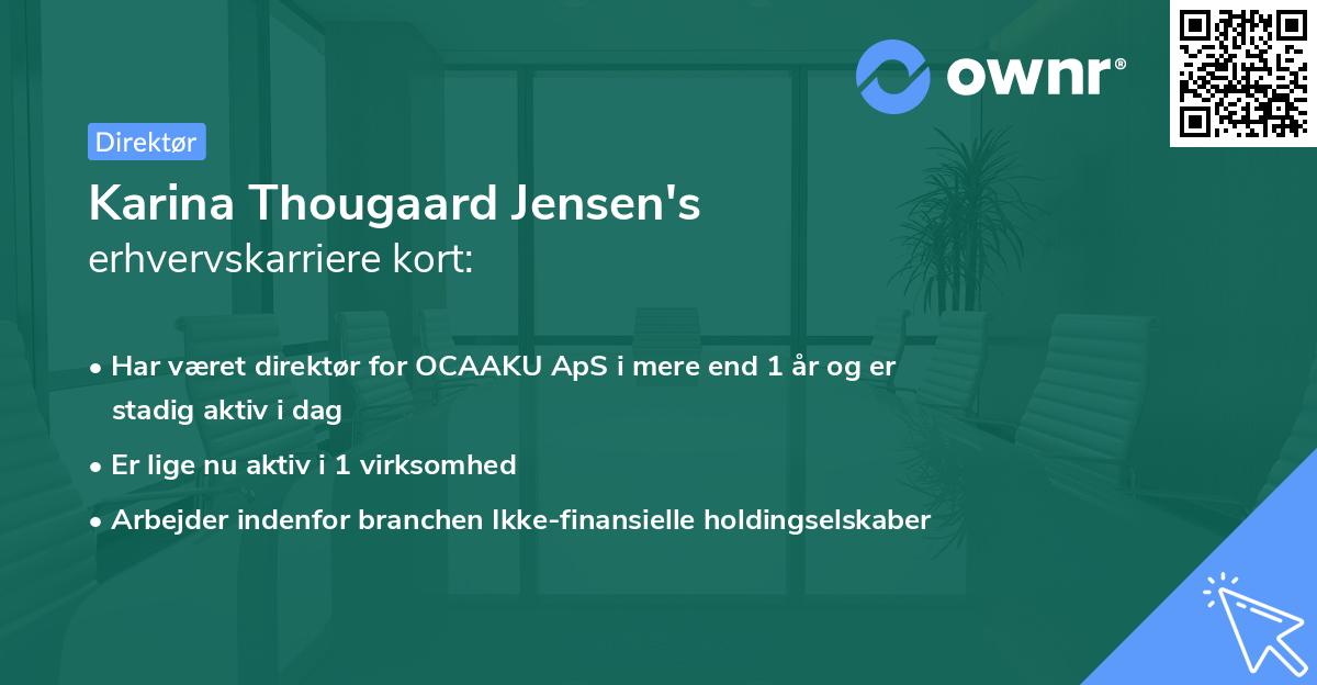 Karina Thougaard Jensen's erhvervskarriere kort