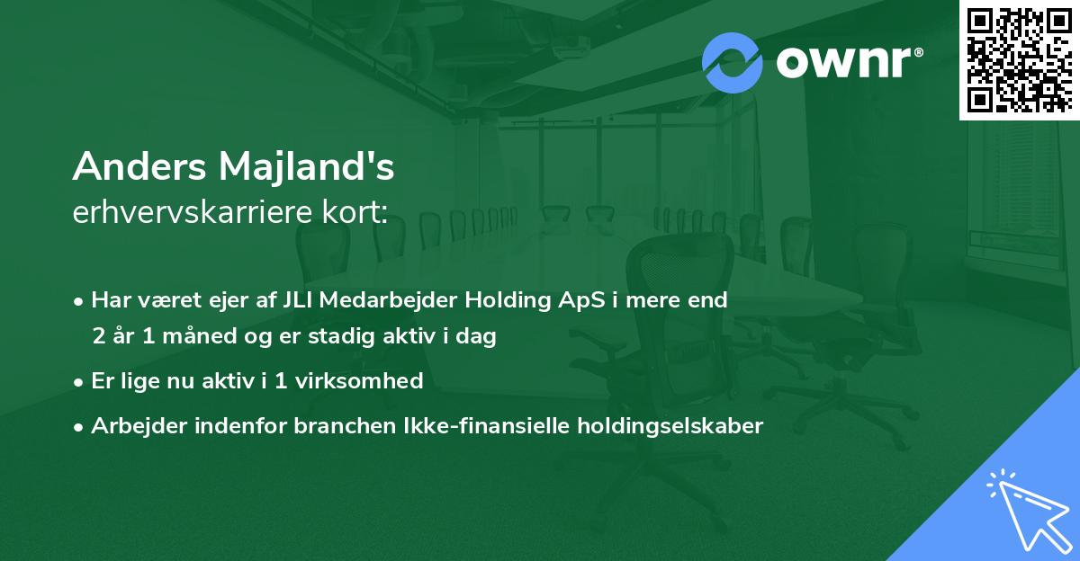 Anders Majland's erhvervskarriere kort