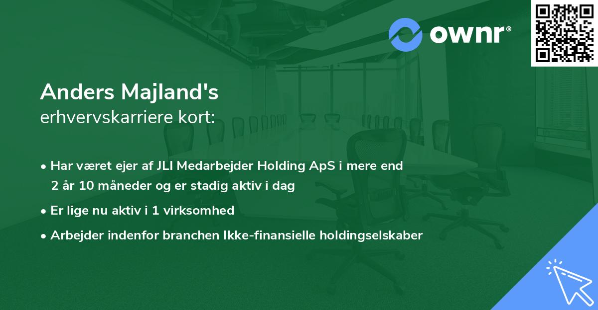 Anders Majland's erhvervskarriere kort