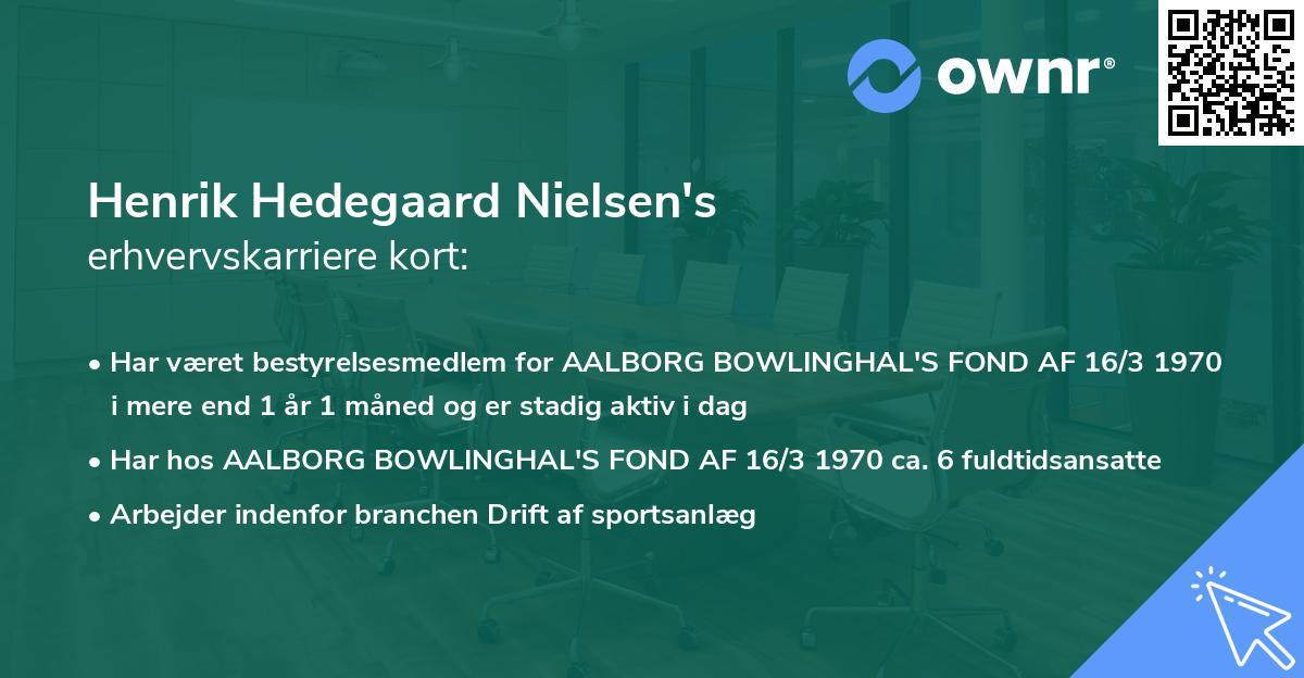 Henrik Hedegaard Nielsen's erhvervskarriere kort