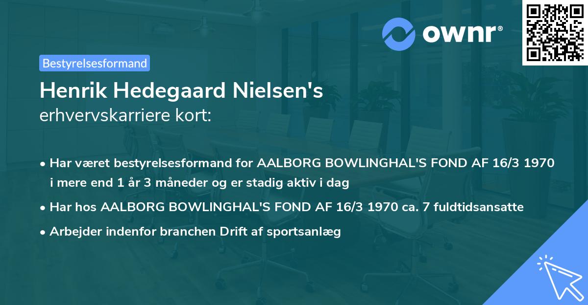 Henrik Hedegaard Nielsen's erhvervskarriere kort