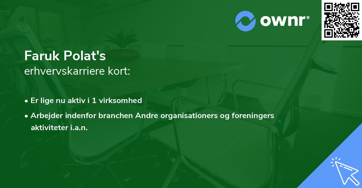 Faruk Polat's erhvervskarriere kort