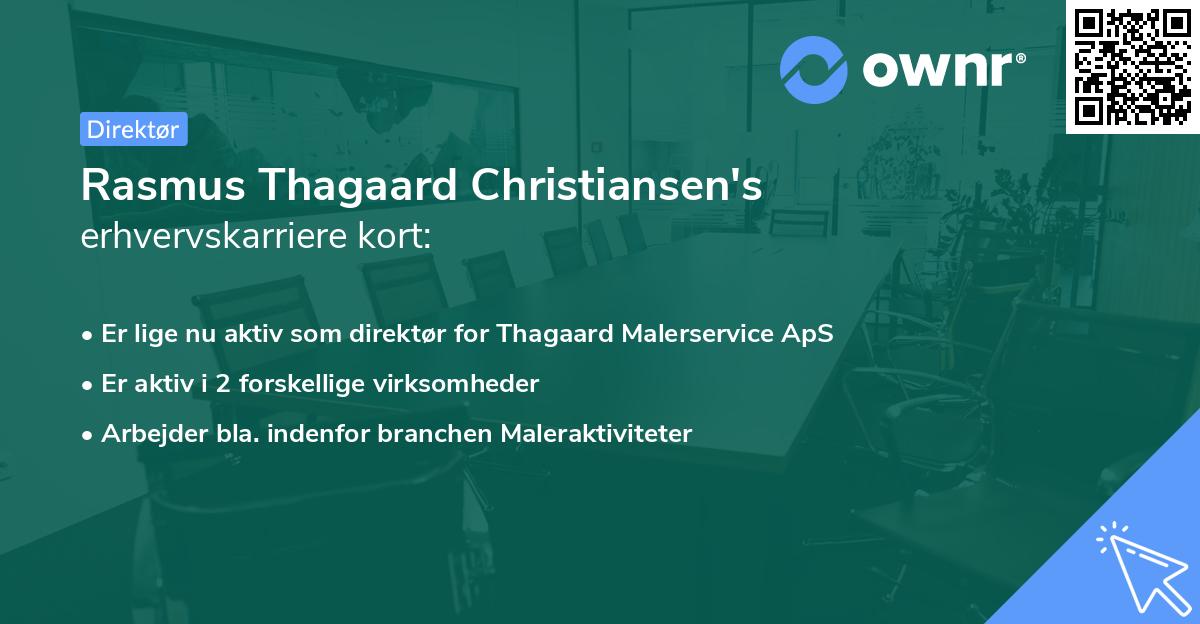 Rasmus Thagaard Christiansen's erhvervskarriere kort