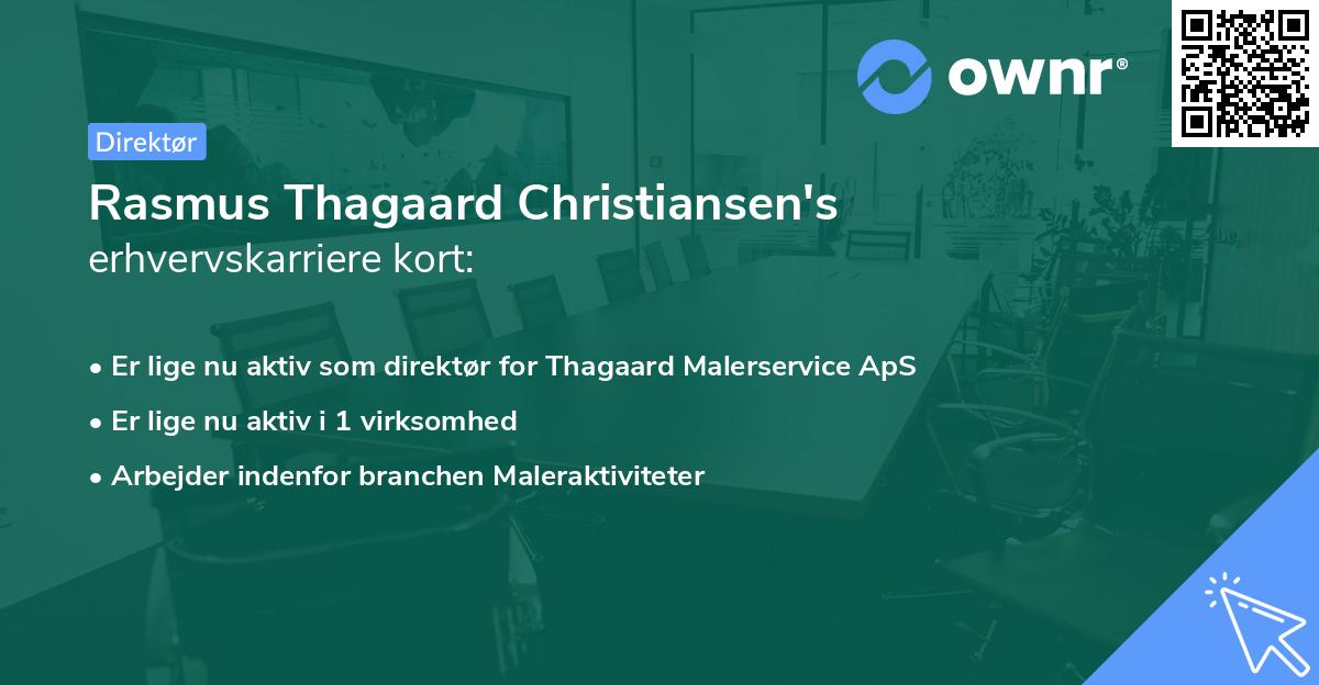 Rasmus Thagaard Christiansen's erhvervskarriere kort