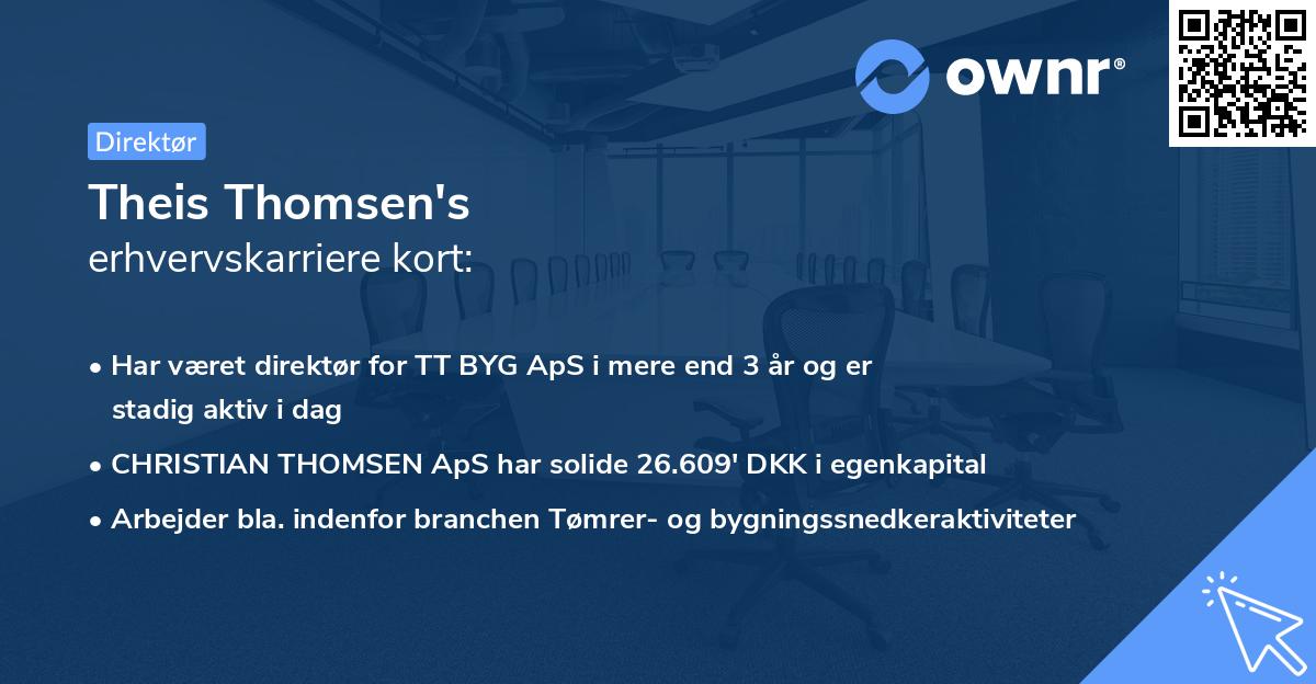 Theis Thomsen's erhvervskarriere kort
