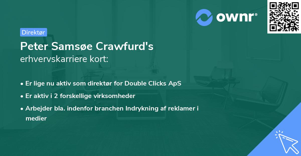 Peter Samsøe Crawfurd's erhvervskarriere kort