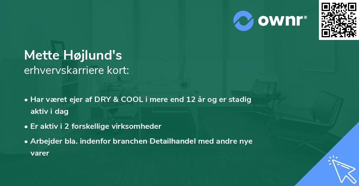 Mette Højlund's erhvervskarriere kort