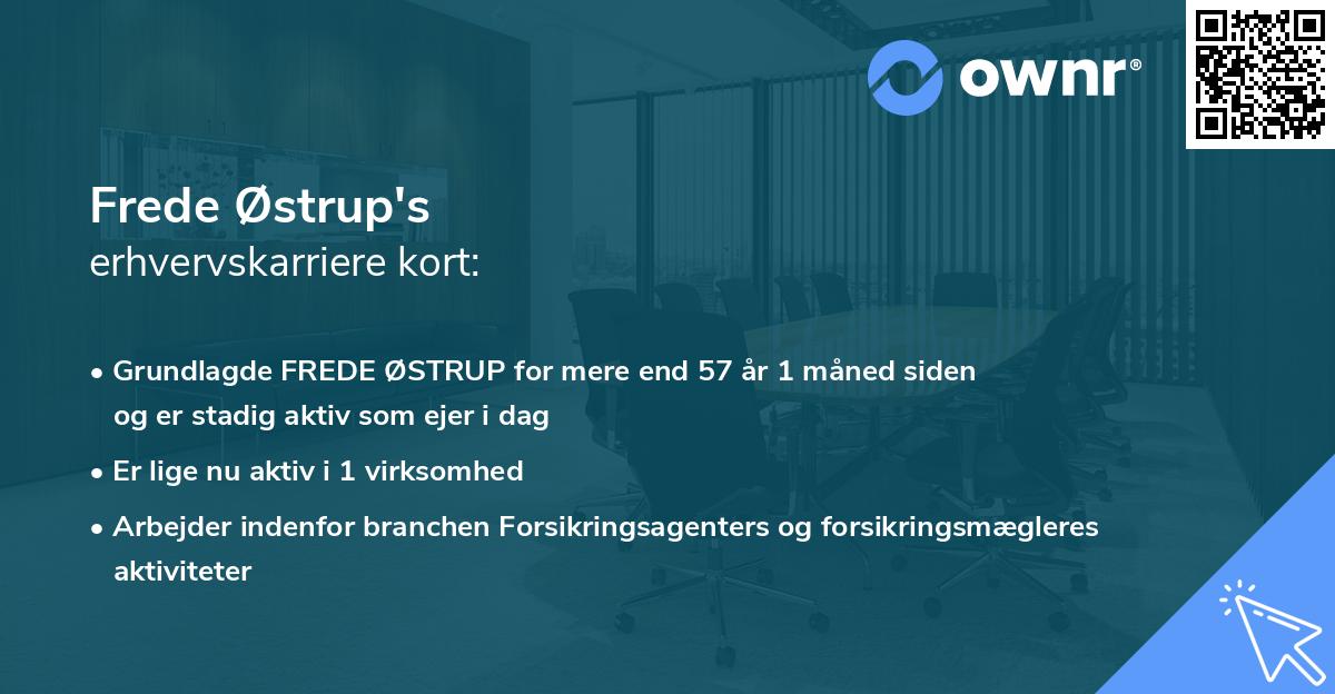 Frede Østrup's erhvervskarriere kort