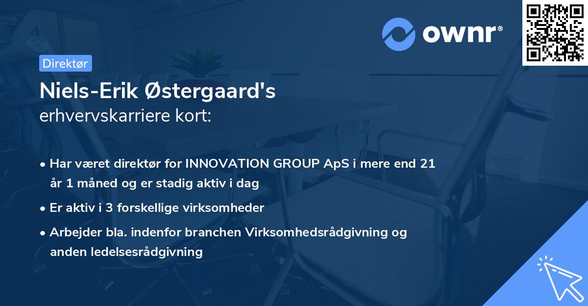 Niels-Erik Østergaard's erhvervskarriere kort