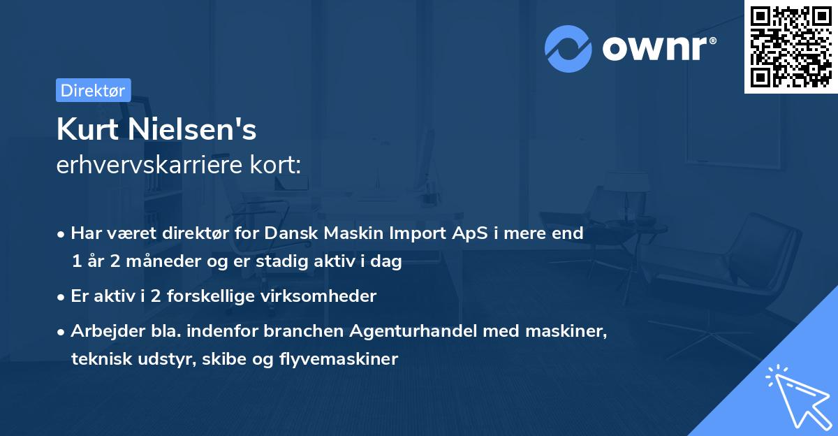 Kurt Nielsen's erhvervskarriere kort