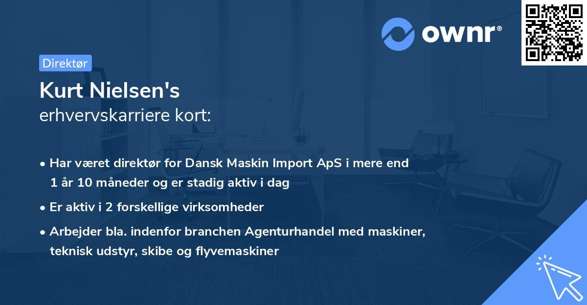 Kurt Nielsen's erhvervskarriere kort