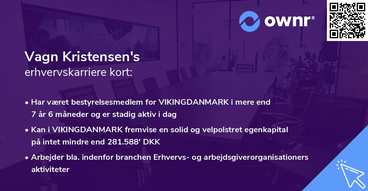 Vagn Kristensen's erhvervskarriere kort