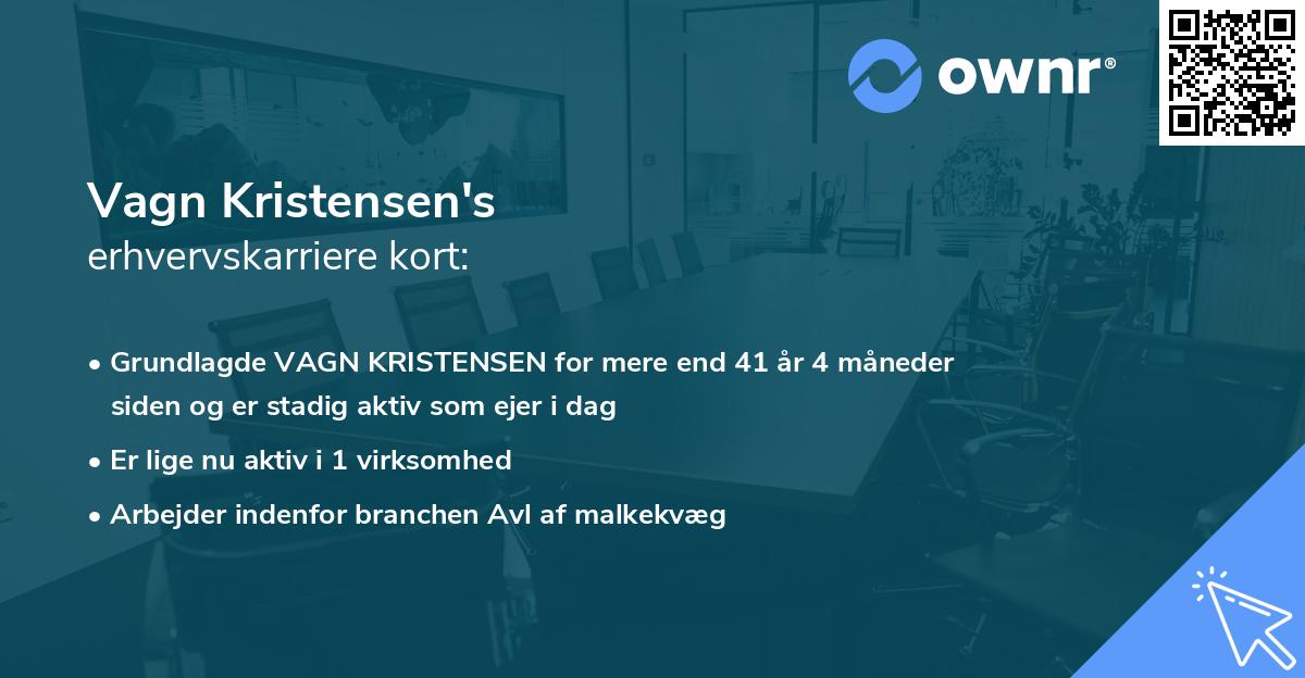 Vagn Kristensen's erhvervskarriere kort