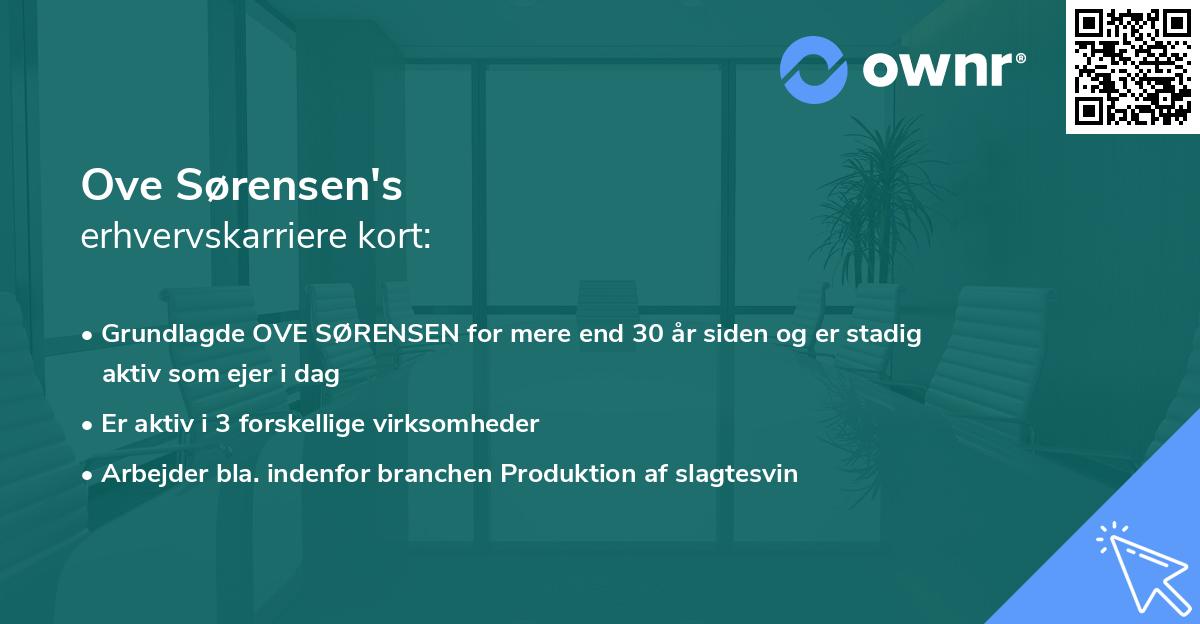 Ove Sørensen's erhvervskarriere kort