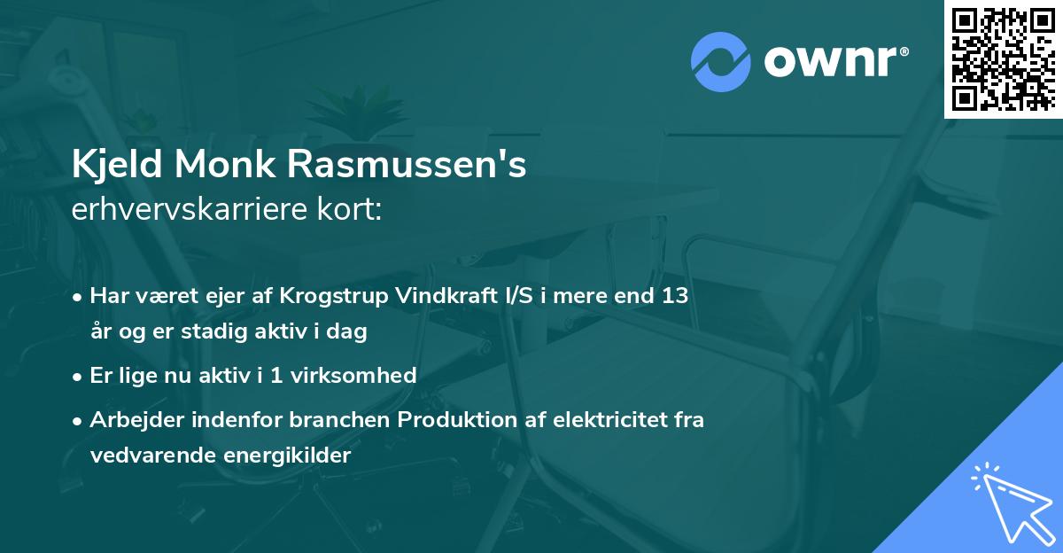 Kjeld Monk Rasmussen's erhvervskarriere kort