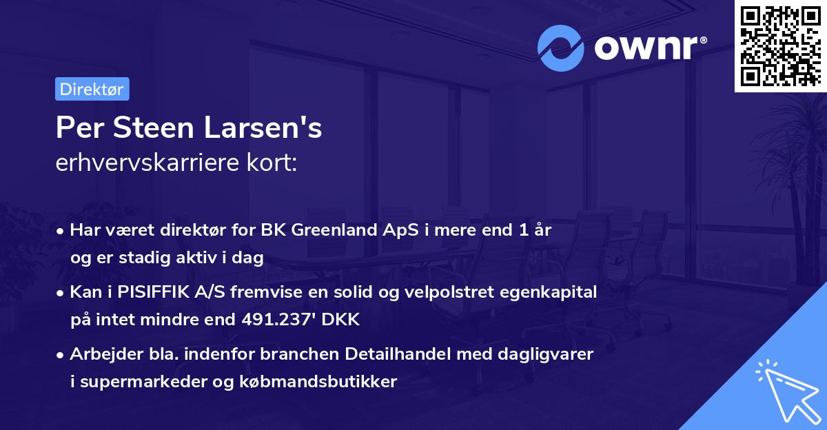 Per Steen Larsen's erhvervskarriere kort