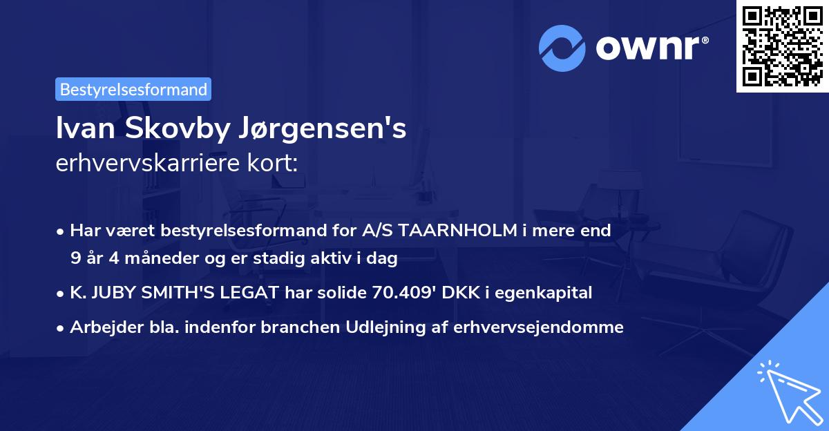Ivan Skovby Jørgensen's erhvervskarriere kort