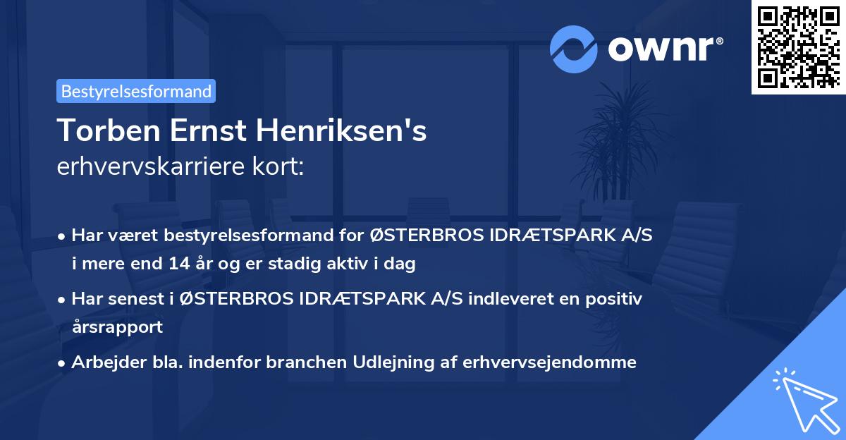 Torben Ernst Henriksen's erhvervskarriere kort