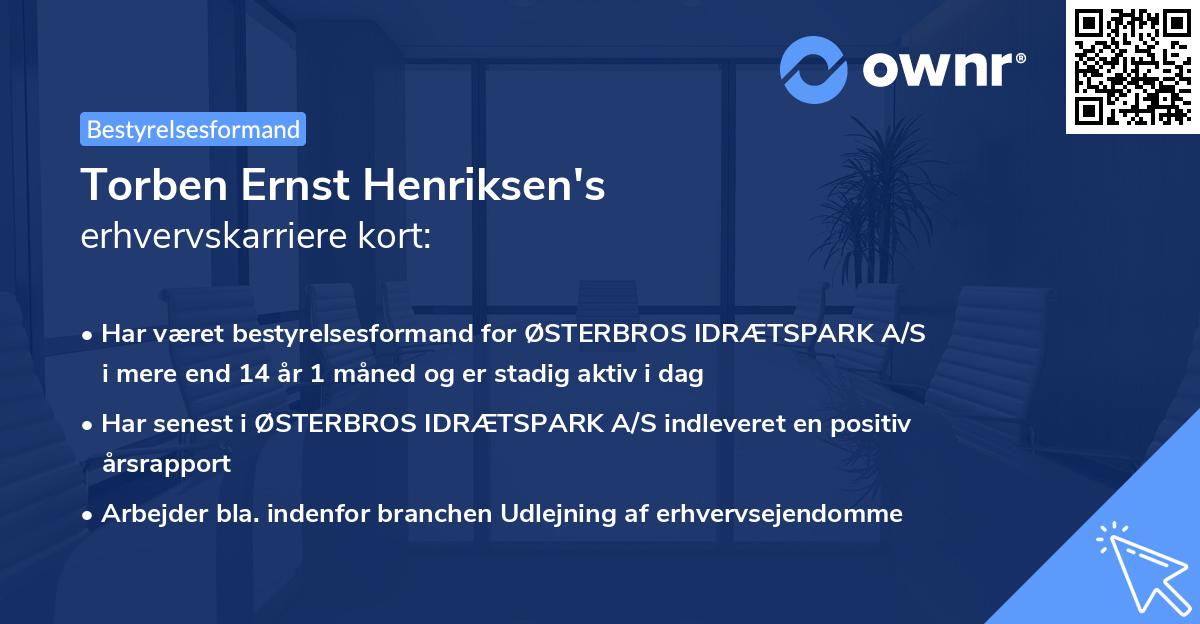 Torben Ernst Henriksen's erhvervskarriere kort