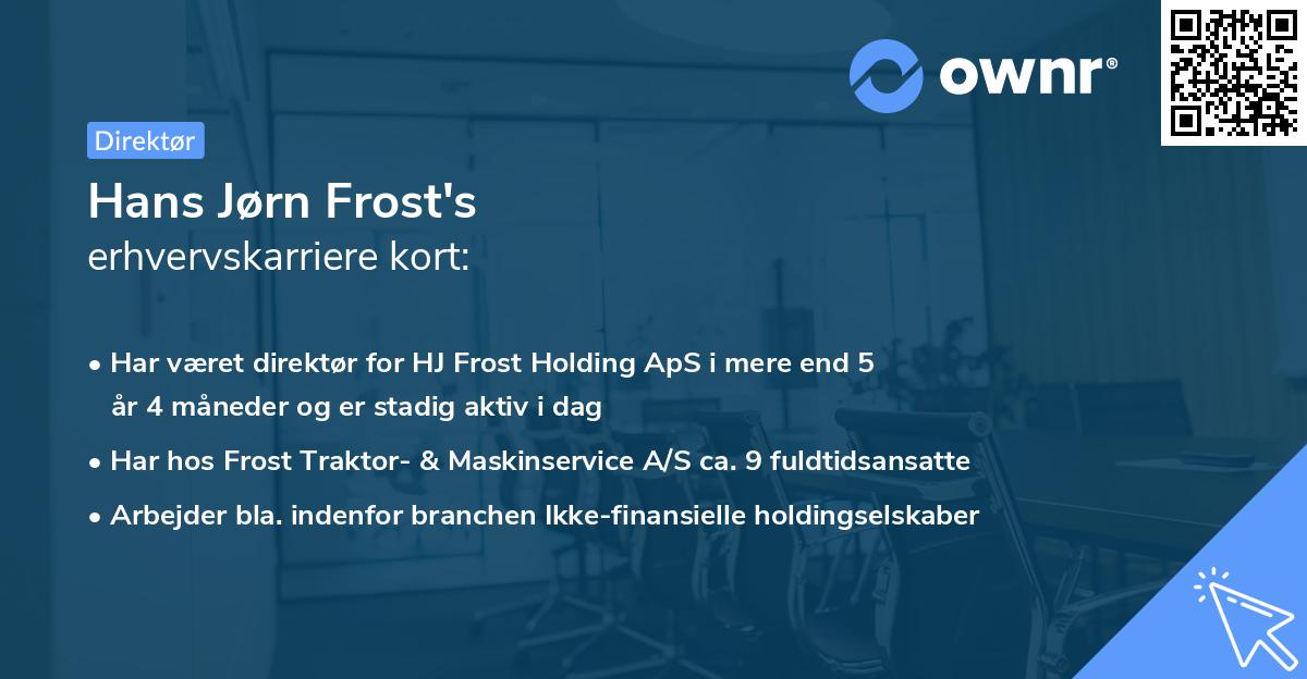 Hans Jørn Frost's erhvervskarriere kort