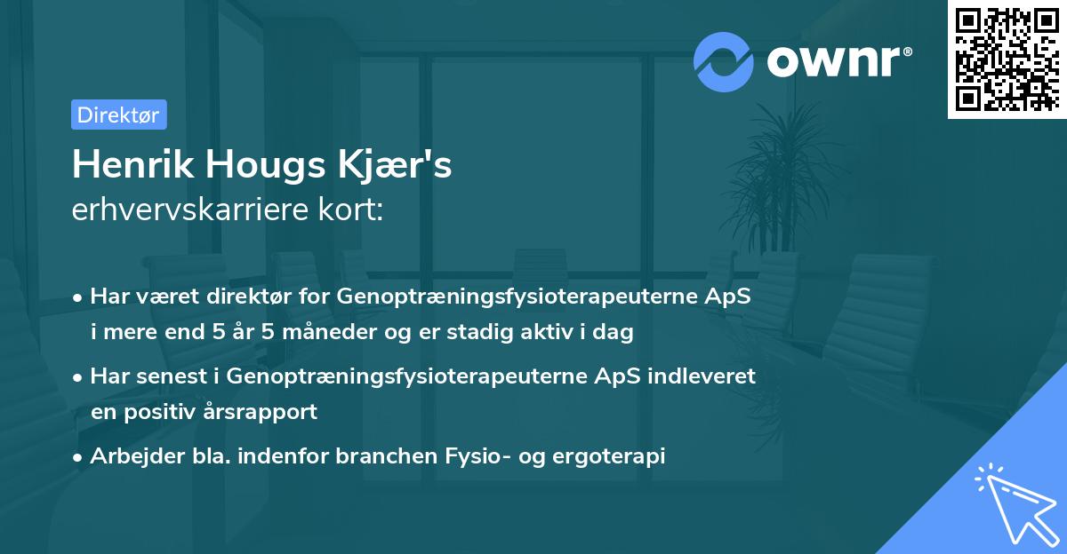 Henrik Hougs Kjær's erhvervskarriere kort