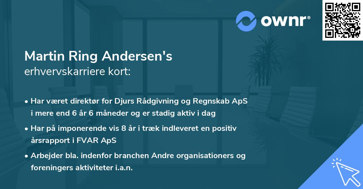 Martin Ring Andersen's erhvervskarriere kort