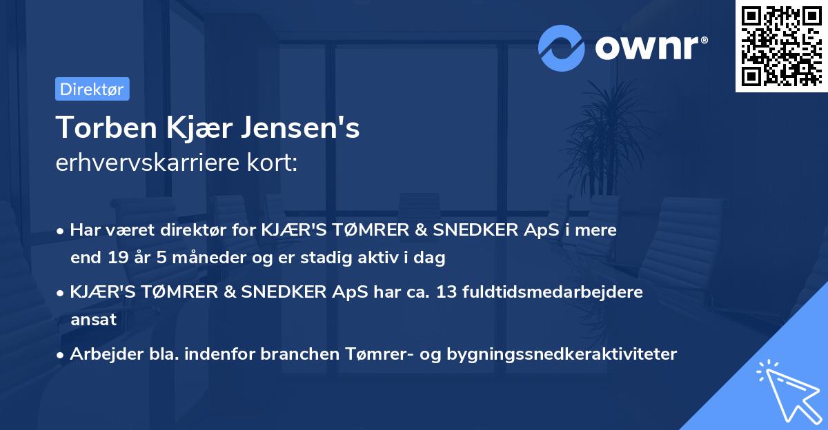 Torben Kjær Jensen's erhvervskarriere kort