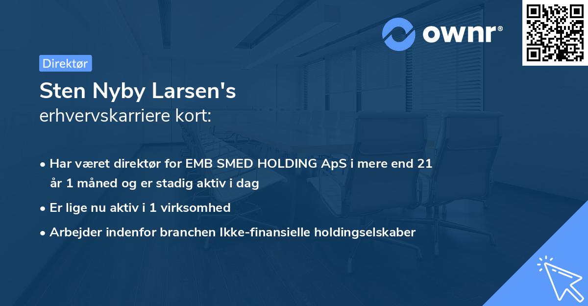 Sten Nyby Larsen's erhvervskarriere kort