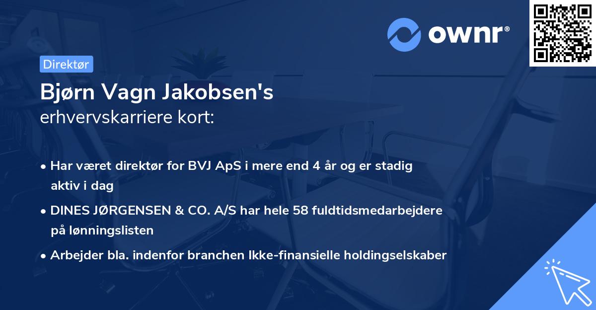 Bjørn Vagn Jakobsen's erhvervskarriere kort