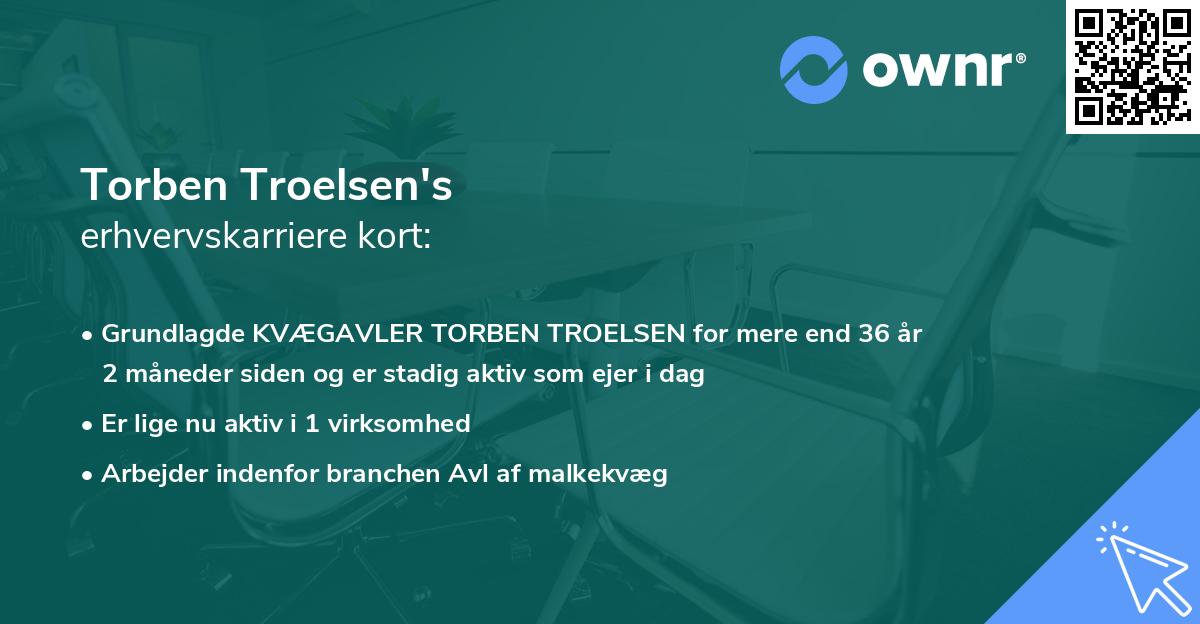 Torben Troelsen's erhvervskarriere kort