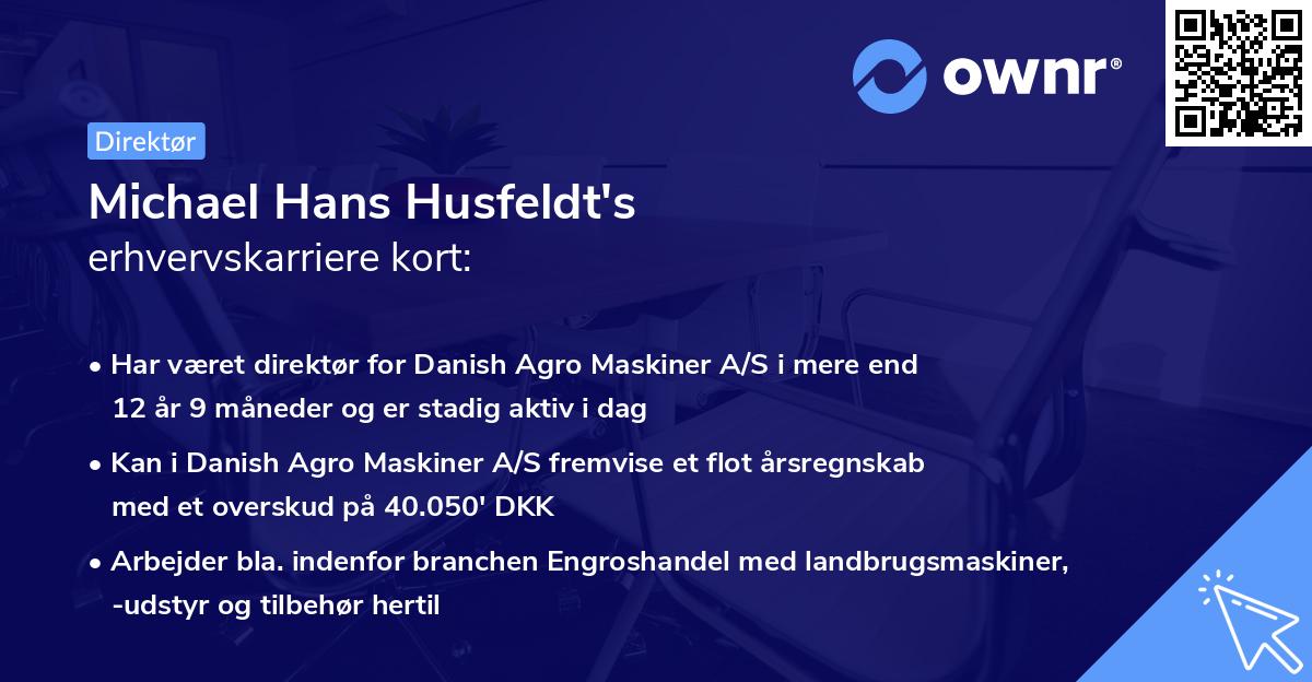 Michael Hans Husfeldt's erhvervskarriere kort