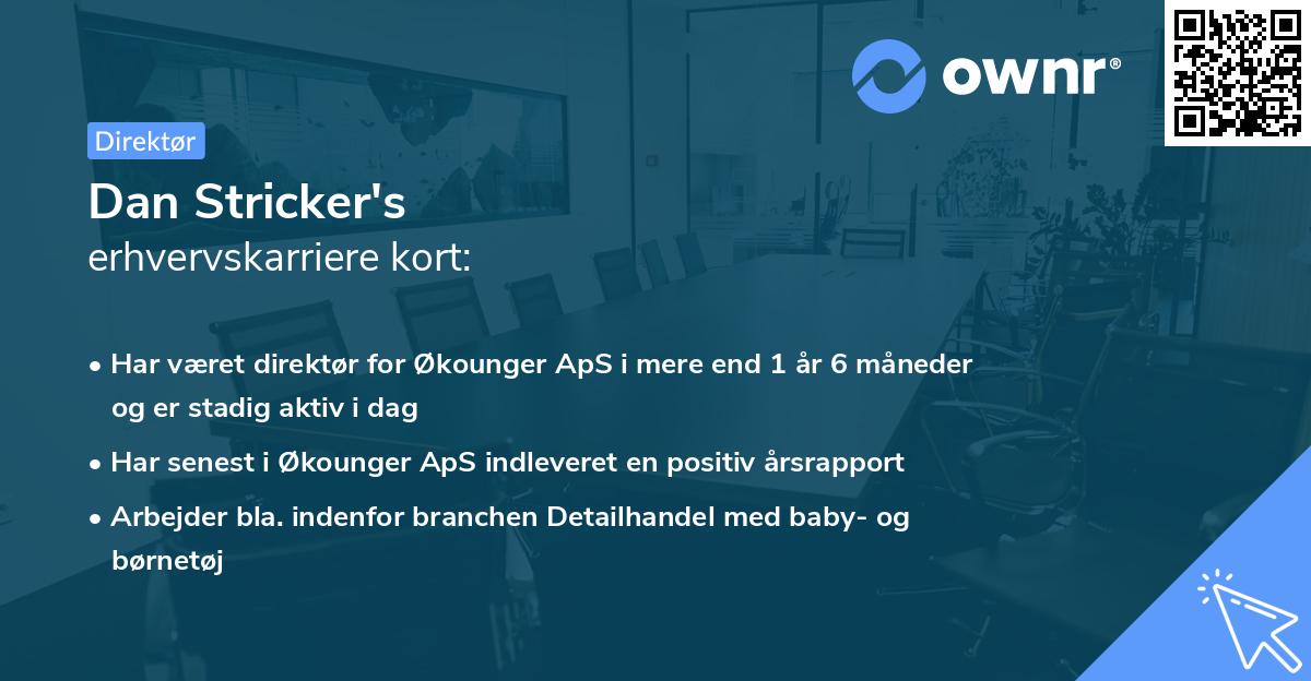Dan Stricker's erhvervskarriere kort