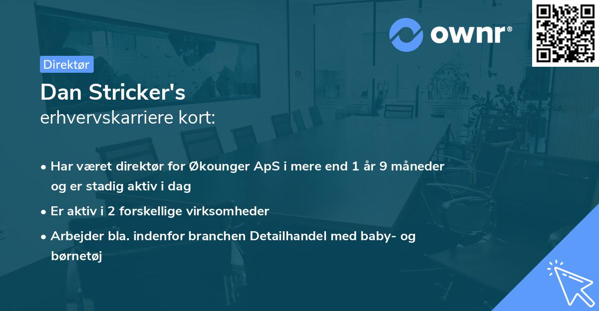Dan Stricker's erhvervskarriere kort