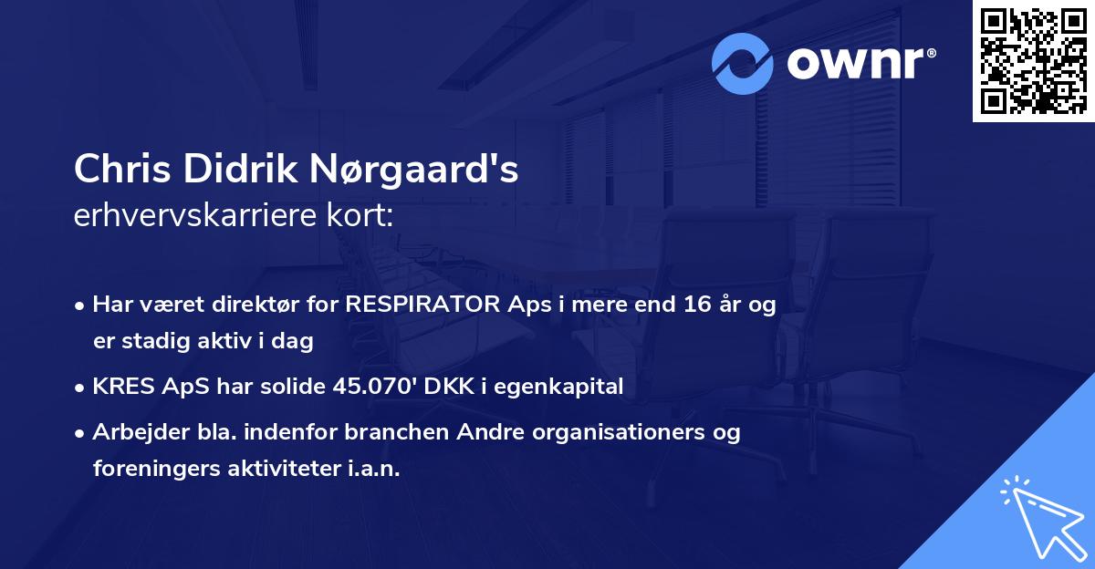 Chris Didrik Nørgaard's erhvervskarriere kort