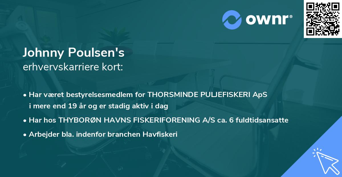 Johnny Poulsen's erhvervskarriere kort