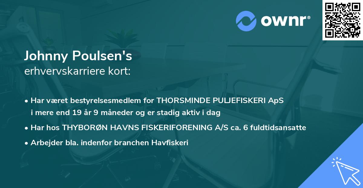 Johnny Poulsen's erhvervskarriere kort