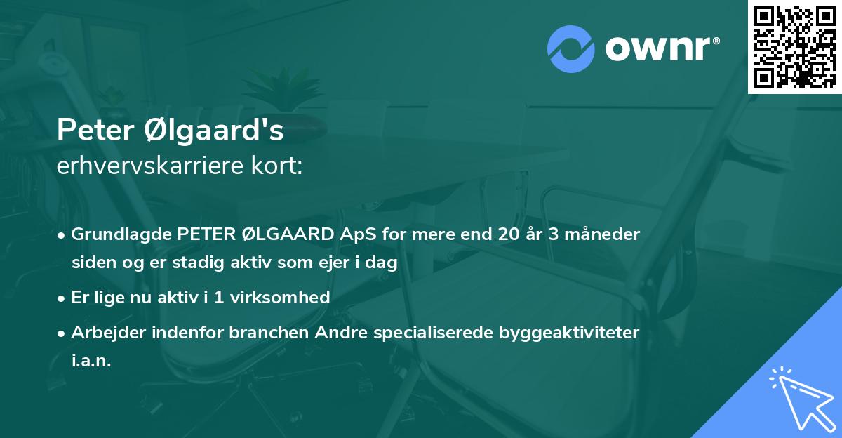 Peter Ølgaard's erhvervskarriere kort