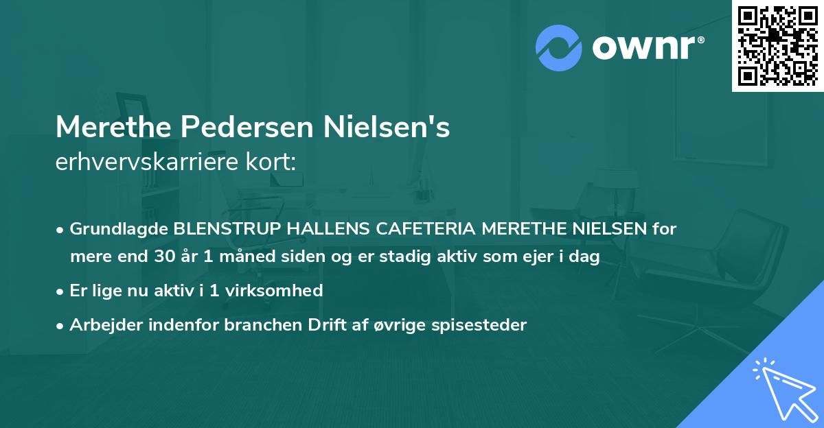 Merethe Pedersen Nielsen's erhvervskarriere kort