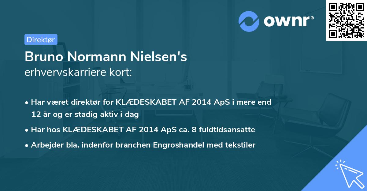 Bruno Normann Nielsen's erhvervskarriere kort