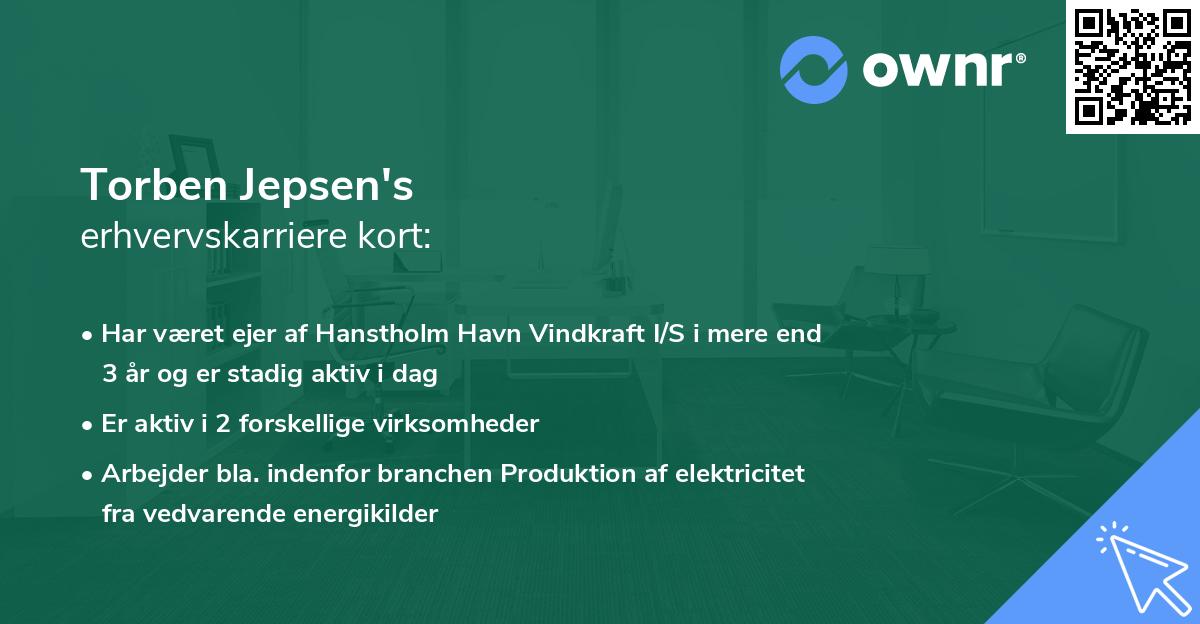 Torben Jepsen's erhvervskarriere kort