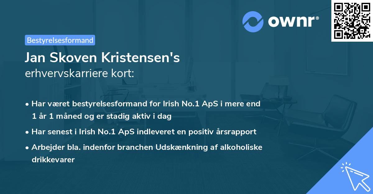 Jan Skoven Kristensen's erhvervskarriere kort